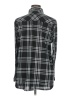 New York Laundry 100% Polyester Plaid Black Long Sleeve Blouse Size 1X - photo 2