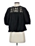Saylor 100% Cotton Black 3/4 Sleeve Blouse Size XS - photo 1