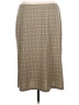 Nine West 100% Polyester Print Tan Casual Skirt Size L - photo 2