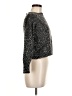360 Cashmere 100% Cashmere Animal Print Gray Cashmere Pullover Sweater Size M - photo 4