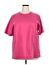 Lands' End 100% Cotton Solid Pink Active T-Shirt Size XXL - photo 1