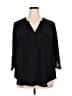 Torrid 100% Polyester Black 3/4 Sleeve Blouse Size 2X Plus (2) - photo 1