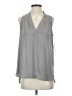 Vince Camuto 100% Polyester Gray Sleeveless Blouse Size S - photo 1