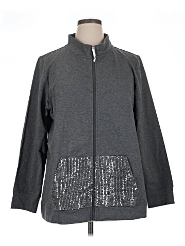 Quacker Factory Zip Up Hoodie (view 1)