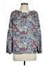 Cure 100% Polyester Blue Long Sleeve Blouse Size L - photo 1