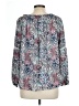 Cure 100% Polyester Blue Long Sleeve Blouse Size L - photo 2