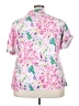 Unbranded 100% Polyester Floral Pink Short Sleeve Blouse Size 3X - photo 2