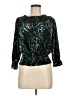 Monaco Teal Black 3/4 Sleeve Blouse Size M (estimated) - photo 1