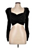 Topshop 100% Polyester Black Long Sleeve Top Size 12 - photo 1