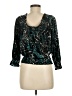 Monaco Teal Black 3/4 Sleeve Blouse Size M (estimated) - photo 2