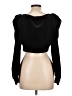 Topshop 100% Polyester Black Long Sleeve Top Size 12 - photo 2