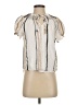 Greylin Stripes Ivory Short Sleeve Blouse Size XS - photo 1