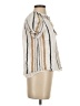Greylin Stripes Ivory Short Sleeve Blouse Size XS - photo 4