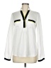 Tracy M. 100% Polyester Color Block Ivory Long Sleeve Blouse Size M - photo 1