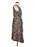 MNG Suit 100% Polyester Animal Print Brown Casual Dress Size 6 - photo 4