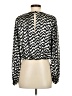 Zara Chevron-herringbone Black Long Sleeve Blouse Size S - photo 2