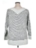 Caslon Stripes Silver Pullover Sweater Size XL - photo 2