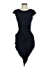 MIKAEL AGHAL Solid Black Cocktail Dress Size 0 - photo 1