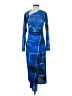 Topshop Graphic Blue Cocktail Dress Size 0 - 2 - photo 1