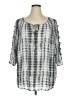 Fred David Gray 3/4 Sleeve Blouse Size 1X - photo 1
