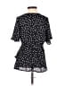 Bobeau 100% Rayon Polka Dots Black Short Sleeve Blouse Size XS - photo 2