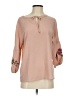 Roz & Ali 100% Polyester Pink 3/4 Sleeve Blouse Size XS - photo 1