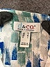 D&Co. Print Blue Long Sleeve Blouse Size M - photo 7