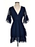 showpo 100% Polyester Polka Dots Blue Cocktail Dress Size 4 - photo 1
