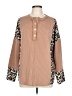Lovely Melody Tan Long Sleeve Blouse Size L - photo 1