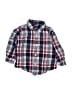 Janie and Jack 100% Cotton Plaid Blue Long Sleeve Button-Down Shirt Size 6-12 mo - photo 1