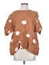 Assorted Brands Polka Dots Brown Short Sleeve Blouse Size S - photo 1