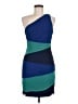 BCBGMAXAZRIA Color Block Blue Cocktail Dress Size M - photo 1