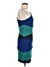 BCBGMAXAZRIA Color Block Blue Cocktail Dress Size M - photo 4