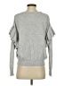 Line & Dot Gray 3/4 Sleeve Top Size S - photo 2