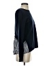Autumn Cashmere 100% Cotton Checkered-gingham Blue Pullover Sweater Size XS - photo 4