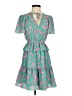 THML 100% Polyester Tropical Green Casual Dress Size XS - photo 1