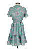 THML 100% Polyester Tropical Green Casual Dress Size XS - photo 2