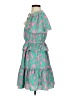 THML 100% Polyester Tropical Green Casual Dress Size XS - photo 5