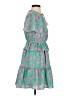 THML 100% Polyester Tropical Green Casual Dress Size XS - photo 4