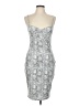 Hot Miami Styles 100% Polyester Paisley Silver Black Cocktail Dress Size L - photo 1