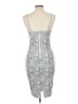 Hot Miami Styles 100% Polyester Paisley Silver Black Cocktail Dress Size L - photo 2