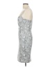 Hot Miami Styles 100% Polyester Paisley Silver Black Cocktail Dress Size L - photo 5