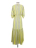 Taylor 100% Polyester Checkered-gingham Yellow Casual Dress Size 2 - photo 2