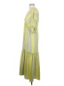 Taylor 100% Polyester Checkered-gingham Yellow Casual Dress Size 2 - photo 5