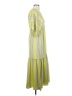 Taylor 100% Polyester Checkered-gingham Yellow Casual Dress Size 2 - photo 4