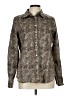 Chaps Animal Print Brown Long Sleeve Button-Down Shirt Size L - photo 1