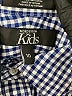 Nordstrom 100% Cotton Checkered-gingham Blue Long Sleeve Button-Down Shirt Size 10 - photo 3