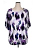Dana Buchman Purple Short Sleeve Blouse Size 1X - photo 1