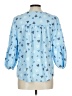 Adrienne Vittadini 100% Polyester Blue 3/4 Sleeve Blouse Size L - photo 2