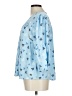 Adrienne Vittadini 100% Polyester Blue 3/4 Sleeve Blouse Size L - photo 5